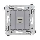  - ДКС 4404763 Компьютерная розетка RJ-45 без шторки в стену, кат.5e одинарная экранированная, Avanti, закаленная сталь