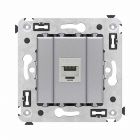 ДКС 4404793 Компьютерная розетка RJ-45 без шторки в стену, кат.6 одинарная экранированная, Avanti, закаленная сталь - ДКС 4404793 Компьютерная розетка RJ-45 без шторки в стену, кат.6 одинарная экранированная, Avanti, закаленная сталь