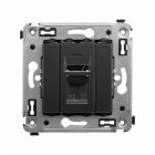 ДКС 4412313 Телефонная розетка RJ-12 в стену одинарная, Avanti, черный матовый - ДКС 4412313 Телефонная розетка RJ-12 в стену одинарная, Avanti, черный матовый