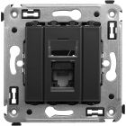  - ДКС 4412463 Компьютерная розетка RJ-45 в стену, кат.5e одинарная, Avanti, черный матовый