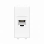 ДКС 4400611 Телефонная розетка RJ-12 без шторки модульная, Avanti, белое облако, 1 модуль - ДКС 4400611 Телефонная розетка RJ-12 без шторки модульная, Avanti, белое облако, 1 модуль