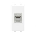 ДКС 4400761 Компьютерная розетка RJ-45 без шторки модульная, кат.5е экранированная, Avanti, белое облако, 1 модуль - ДКС 4400761 Компьютерная розетка RJ-45 без шторки модульная, кат.5е экранированная, Avanti, белое облако, 1 модуль