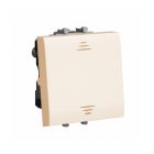  - ДКС 4405222 Выключатель двухполюсный одноклавишный модульный, Avanti, ванильная  дымка, 2 модуля