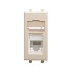  - ДКС 4405291 Компьютерная розетка RJ-45 модульная, кат.6, Avanti, ванильная дымка, 1 модуль