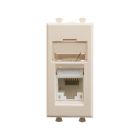  - ДКС 4405461 Компьютерная розетка RJ-45 модульная, кат.5е, Avanti, ванильная дымка, 1 модуль