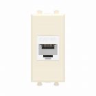  - ДКС 4405671 Компьютерная розетка RJ-45 без шторки модульная, кат.6А, Avanti, ванильная дымка, 1 модуль
