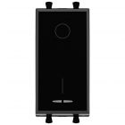  - ДКС 4402221 Выключатель двухполюсный одноклавишный модульный, Avanti, черный квадрат, 1 модуль