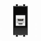  - ДКС 4402611 Телефонная розетка RJ-12 без шторки модульная, Avanti, черный квадрат, 1 модуль
