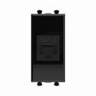  - ДКС 4402691 Компьютерная розетка RJ-45 без шторки модульная, кат.6, Avanti, черный квадрат, 1 модуль