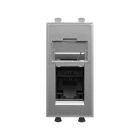 ДКС 4404461 Компьютерная розетка RJ-45 модульная, кат.5е, "Avanti", "Закаленная сталь", 1 модуль - ДКС 4404461 Компьютерная розетка RJ-45 модульная, кат.5е, "Avanti", "Закаленная сталь", 1 модуль