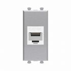 ДКС 4404671 Компьютерная розетка RJ-45 без шторки модульная, кат.6А, Avanti, закаленная сталь, 1 модуль - ДКС 4404671 Компьютерная розетка RJ-45 без шторки модульная, кат.6А, Avanti, закаленная сталь, 1 модуль