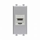 ДКС 4404791 Компьютерная розетка RJ-45 без шторки модульная, кат.6 экранированная, Avanti, закаленная сталь, 1 модуль - ДКС 4404791 Компьютерная розетка RJ-45 без шторки модульная, кат.6 экранированная, Avanti, закаленная сталь, 1 модуль