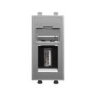 ДКС 4404401 USB 2.0 розетка модульная, тип А-А, Avanti, закаленная сталь, 1 модуль - ДКС 4404401 USB 2.0 розетка модульная, тип А-А, Avanti, закаленная сталь, 1 модуль