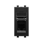  - ДКС 4412311 Телефонная розетка RJ-12 модульная, Avanti, черный матовый, 1 модуль