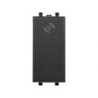  - ДКС 4412341 Диммер кнопочный модульный для LED ламп, Avanti, черный матовый, 1 модуль