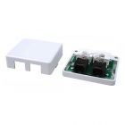 - ДКС RNW5E2WH Универсальная розетка CAT5E Keystone, 2 порта