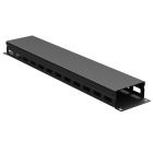 ДКС R5CP1942HEB Организатор кабельный с крыш/отв 19" 2U, 40 мм RAL9005 - ДКС R5CP1942HEB Организатор кабельный с крыш/отв 19" 2U, 40 мм RAL9005