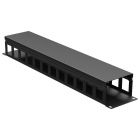  - ДКС R5CPF1941HEB Организатор кабельный с крыш/отв 19" 1U, 40 мм RAL9005
