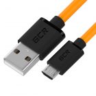  - GCR QC Кабель 1.5m MicroUSB, быстрая зарядка, оранжевый TPE, черные коннекторы, 28/22 AWG GCR-52460