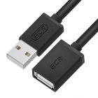  - GCR Удлинитель 0.3m USB 2.0 AM/AF, черный, 28/24 AWG, заземление, морозостойкий GCR-55066