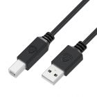  - GCR Кабель 0.3m USB AM/BM, черный, 28/24 AWG, морозостойкий GCR-52711