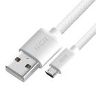  - GCR Кабель 0.5m MicroUSB, быстрая зарядка, белый нейлон GCR-54081