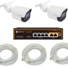  - IPTRONIC Готовый уличный комплект из 4 камер видеонаблюдения для ПВЗ ECO IPEYE