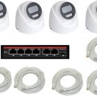  - IPTRONIC Готовый домашний комплект из 4 камер видеонаблюдения для ПВЗ ECO IVIDEON