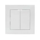  - Выключатель 2-кл. СП Валенсия 10А IP20 бел. PROxima EKF EWV10-023-10