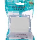  - Розетка 1-м СП Vesna с заземл. с крышкой ПБТ механизм бел. LEZARD 742-0288-123B