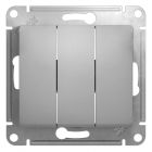  - Выключатель 3-кл. СП Glossa 10А IP20 (сх. 1+1+1) 10AX механизм алюм. SE GSL000331