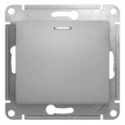  - Переключатель проходной 1-кл. СП Glossa 10А IP20 (сх. 6а) 10AX с подсветкой механизм алюм. SE GSL000363