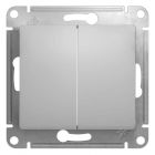  - Переключатель проходной 2-кл. СП Glossa 10А IP20 (сх. 6/2) 10AX механизм алюм. SE GSL000365