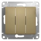  - Выключатель 3-кл. СП Glossa 10А IP20 (сх. 1+1+1) 10AX механизм титан SE GSL000431