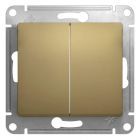  - Выключатель 2-кл. СП Glossa 10А IP20 (сх. 5) 10AX механизм титан SE GSL000451