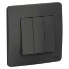  - Выключатель 3-кл. СП Blanca 10А IP20 (сх. 1+1+1) 250В антрацит SE BLNVS100506