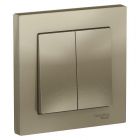  - Выключатель 2-кл. СП AtlasDesign 10А IP20 (сх. 5) 10AX в сборе шампань SE ATN000552