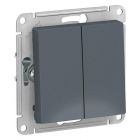  - Выключатель 2-кл. СП AtlasDesign 10А IP20 (сх. 5) 10AX механизм грифель SE ATN000751