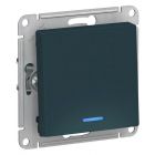  - Выключатель 1-кл. СП AtlasDesign 10А IP20 (сх. 1а) 10AX с подсветкой механизм изумруд SE ATN000813