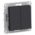  - Выключатель 2-кл. СП AtlasDesign 10А IP20 (сх. 5) 10AX механизм карбон SE ATN001051