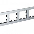  - Рамка 4-м AtlasDesign Nature метал. серебр. SE ATN312104