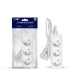  - Удлинитель 3х3м без заземл. 10А 2х0.75 TOKOV ELECTRIC TKE-C01-BU3-3-075