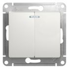  - Выключатель 2-кл. СП Glossa 10А IP20 (сх. 5а) 10AX с подсветкой механизм бел. SE GSL000153