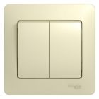  - Выключатель 2-кл. СП Glossa 10А IP20 (сх. 5) 10AX в сборе беж. SE GSL000252
