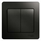  - Выключатель 2-кл. СП Glossa 10А IP20 (сх. 5) 10AX в сборе антрацит SE GSL000752