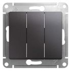 - Выключатель 3-кл. СП Glossa 10А IP20 (сх. 3) 10AX механизм графит SE GSL001331