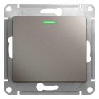  - Выключатель 1-кл. СП Glossa 10А IP20 (сх. 1а) 10AX с подсветкой механизм платина SE GSL001213