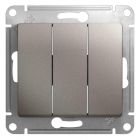  - Выключатель 3-кл. СП Glossa 10А IP20 (сх. 3) 10AX механизм платина SE GSL001231