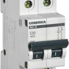  - Выключатель автоматический модульный 2п C 20А 4.5кА ВА47-29 GENERICA MVA25-2-020-C
