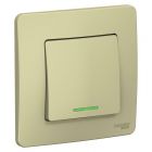  - Выключатель 1-кл. СП Blanca 10А IP20 (сх. 1) 250В с подсветкой беж. SE BLNVS010117